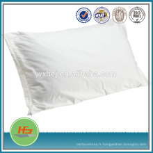 Housse de coussin en coton blanc uni